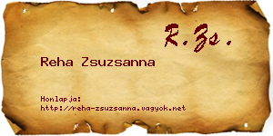 Reha Zsuzsanna névjegykártya